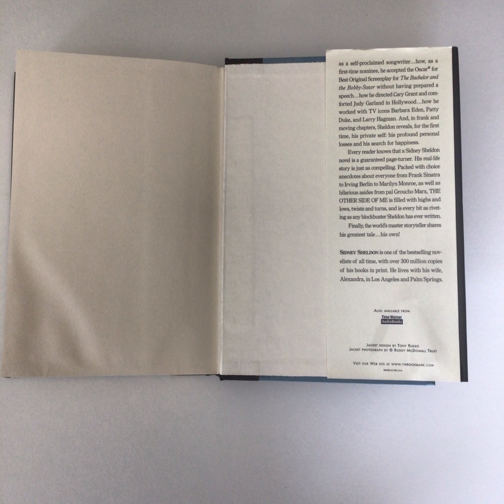 The Other Side of Me by Sidney Sheldon Hardcover Book - Picture 10 of 10